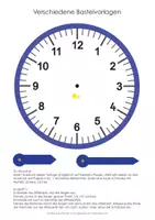 Vorschau - Mal- und Bastelvorlagen - Die Uhr – Uhr lesen lernen: Bastelvorlagen Uhr - Seite 3
