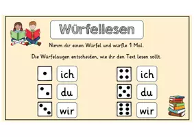Vorschau - Spiele - Würfellesen Lesewürfel (Laut-)Leseverfahren - Seite 1