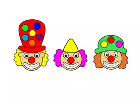 Vorschau - Mal- und Bastelvorlagen - Clowns Bastelvorlagen Fasching/Karneval - Kunst in der Grundschule - Seite 3