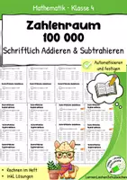 Vorschau - Stationenlernen - Schriftliches Addieren und Subtrahieren im Zahlenraum 100 000 – Heftrechnungen & Lösungen - Deckblatt