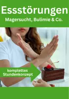 Vorschau - Arbeitsblätter - Essstörungen - Magersucht, Bulimie Übergewicht - Deckblatt