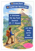 Vorschau - Stundenentwürfe - Escape-Room Deutsch: Gipfel der Wortarten - Deckblatt