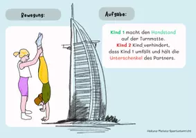 Vorschau - Stationenlernen - Akrobatik Zweierpyramiden - Sehenwürdigkeiten - Seite 1