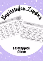 Vorschau - Stationenlernen - Leseteppich Silben - Deckblatt