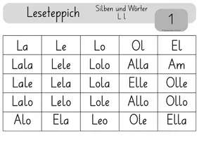 Vorschau - Stationenlernen - Leseteppich Silben und Wörter - Seite 2