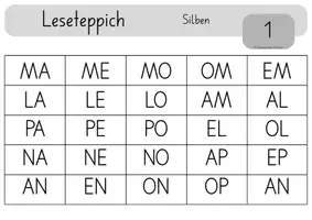 Vorschau - Stationenlernen - Leseteppich Silben - Seite 2