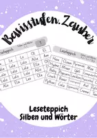 Vorschau - Stationenlernen - Leseteppich Silben und Wörter - Deckblatt