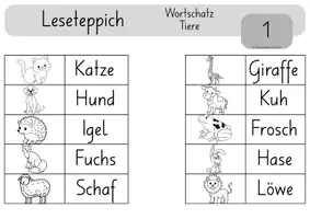 Vorschau - Stationenlernen - Leseteppich Wortschatz DaZ - Seite 2