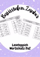 Vorschau - Stationenlernen - Leseteppich Wortschatz DaZ - Deckblatt