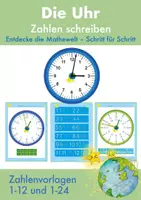 Vorschau - Arbeitsblätter - Die Uhr – Zahlen schreiben 1-12 und 1-24 - Deckblatt