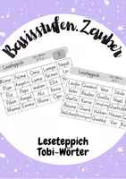 Vorschau - Stationenlernen - Leseteppich Tobi-Wörter - Deckblatt