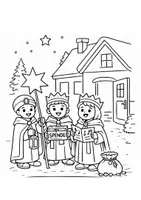 Vorschau - Mal- und Bastelvorlagen - Ausmalbilder zu den Sternsingern und Heiligen Drei Königen - Seite 3