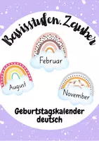 Vorschau - Poster - Regenbogen-Geburtstagskalender deutsch - Deckblatt