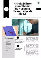 Vorschau - Arbeitsblätter - Arbeitsblätter zum Thema Bewerbung - Besser sein als die KI - Deckblatt