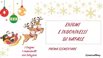 anteprima - Esercizi - Enigmi e Indovinelli di Natale.Prima Elementare - Pagina di copertina