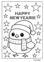 anteprima - Altro tipo di materiale - Happy New Year.Schede da Colorare per un Inizio Creativo - Pagina 1