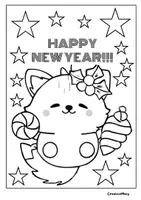 anteprima - Altro tipo di materiale - Happy New Year.Schede da Colorare per un Inizio Creativo - Pagina 3