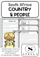 Vorschau - Spiele - South Africa - Authentischer Text aus der Perspektive einer Südafrikanerin mit Aufgaben #HOMESCHOOLING - Deckblatt