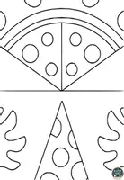 Vorschau - Mal- und Bastelvorlagen - Pizza kreativ ausmalen – Pop Art Malbuch - Seite 2