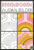 Vorschau - Mal- und Bastelvorlagen - Kreative Regenbogen Malvorlagen – Pop Art Ausmalbuch - Deckblatt