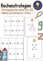 Vorschau - Aufgabenkarten - Strategiekarten 1. Klasse minus mit ZÜ - Deckblatt