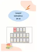 Vorschau - Spiele - Lesespiel: Subtraktion im ZR 20 - Deckblatt