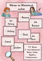 Vorschau - Arbeitsblätter - Wörter suchen mit dem Wörterbuch - Deckblatt