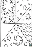 Vorschau - Mal- und Bastelvorlagen - Kreative Schneeflocke Malvorlagen – Pop Art Ausmalbuch - Seite 2