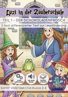 Vorschau - Arbeitsblätter - Lesen Verstehen Malen und Hören - Leseförderung mit Hörverstehen - Luzi in der Zauberschule Teil 1 - Der Schokofrosch - Deckblatt