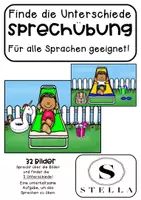 Vorschau - Spiele - Sprechen - FÜR ALLE SPRACHEN GEEIGNET -Findet die Unterschiede - Eine kommunikative und lustige Übung! - Deckblatt