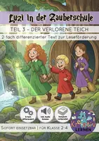 Vorschau - Stationenlernen - Lesen Verstehen und Hören - Luzi in der Zauberschule Teil 3 - Deckblatt
