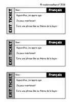 Vorschau - Anderer Materialtyp - Exit Tickets für den Französischunterricht - Seite 3