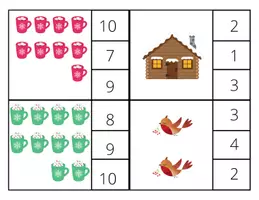 Aperçu - Cartes / Images - Cartes à Pinces d’Hiver 1–10| Activité Mathématique - Page 3