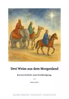 Vorschau - Mal- und Bastelvorlagen - Drei Weise aus dem Morgenland - ein kurzes Gedicht - Deckblatt