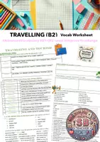 Vorschau - Arbeitsblätter - Worksheet Travelling - Advanced Vocabulary B1+/B2 Level - Deckblatt