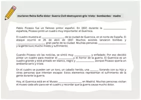 Vorschau - Arbeitsblätter - Picasso- Guernica- Guerra Civil - Seite 1