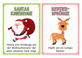 Vorschau - Stationenlernen - Weihnachtliche Bewegungsstationen: 14 Bewegungskarten für Sport & Bewegungspausen - Seite 1
