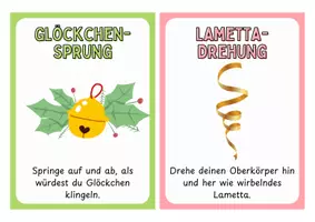 Vorschau - Stationenlernen - Weihnachtliche Bewegungsstationen: 14 Bewegungskarten für Sport & Bewegungspausen - Seite 3