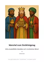 Vorschau - Arbeitsblätter - Material zum Dreikönigstag - Infos, Ausmalbilder & Rätsel - Deckblatt
