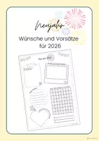 Vorschau - Arbeitsblätter - Materialpaket - Neujahr/ Silvester - Wünsche & Vorsätze sowie Leseblätter - Seite 1