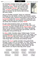 Vorschau - Arbeitsblätter - Schatten und Licht | Lückentext | Physik | Optik - Seite 2