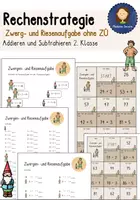 Vorschau - Spiele - Rechenstrategie 2. Klasse Zwerg- und Riesenaufgabe - Deckblatt