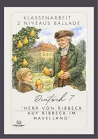 Vorschau - Merkblätter - 2-fach differenzierte Arbeit/ Test, Balladen, Inhaltsangabe + Balladenmerkmale Herr von Ribbeck auf Ribbeck im Havelland - Deckblatt