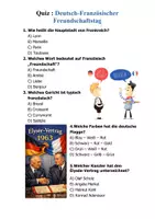 Vorschau - Arbeitsblätter - Materialpaket: Französisch Quiz Deutsch-Französischer Tag 22.Januar - Deckblatt