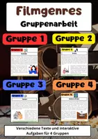 Vorschau - Arbeitsblätter - Filmgenres Gruppenarbeit: Komödie, Drama, Thriller & Science-Fiction - Deckblatt