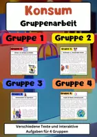 Vorschau - Arbeitsblätter - Konsum Gruppenarbeit: Werbung, Nachhaltigkeit; Jugend & Umwelt - Deckblatt