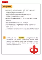Vorschau - Arbeitsblätter - Start-ups Gruppenarbeit: Gründung, Finanzierung & Chancen - Seite 2