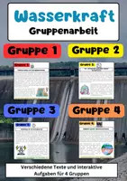 Vorschau - Arbeitsblätter - Wasserkraft Gruppenarbeit Energiewende & erneuerbare Energien - Deckblatt
