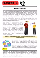 Vorschau - Arbeitsblätter - Kommunikationsmittel Gruppenarbeit: Telefon, Brief & E-Mail Messenger - Seite 1