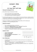 Vorschau - Fördermaterial/Inklusion - Lernwort-Sätze: ... und ... . - Seite 1